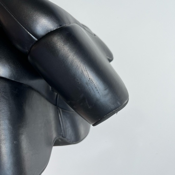 WET KISS Black Platform Statement chunky Boots faux leather - Picture 11 of 16